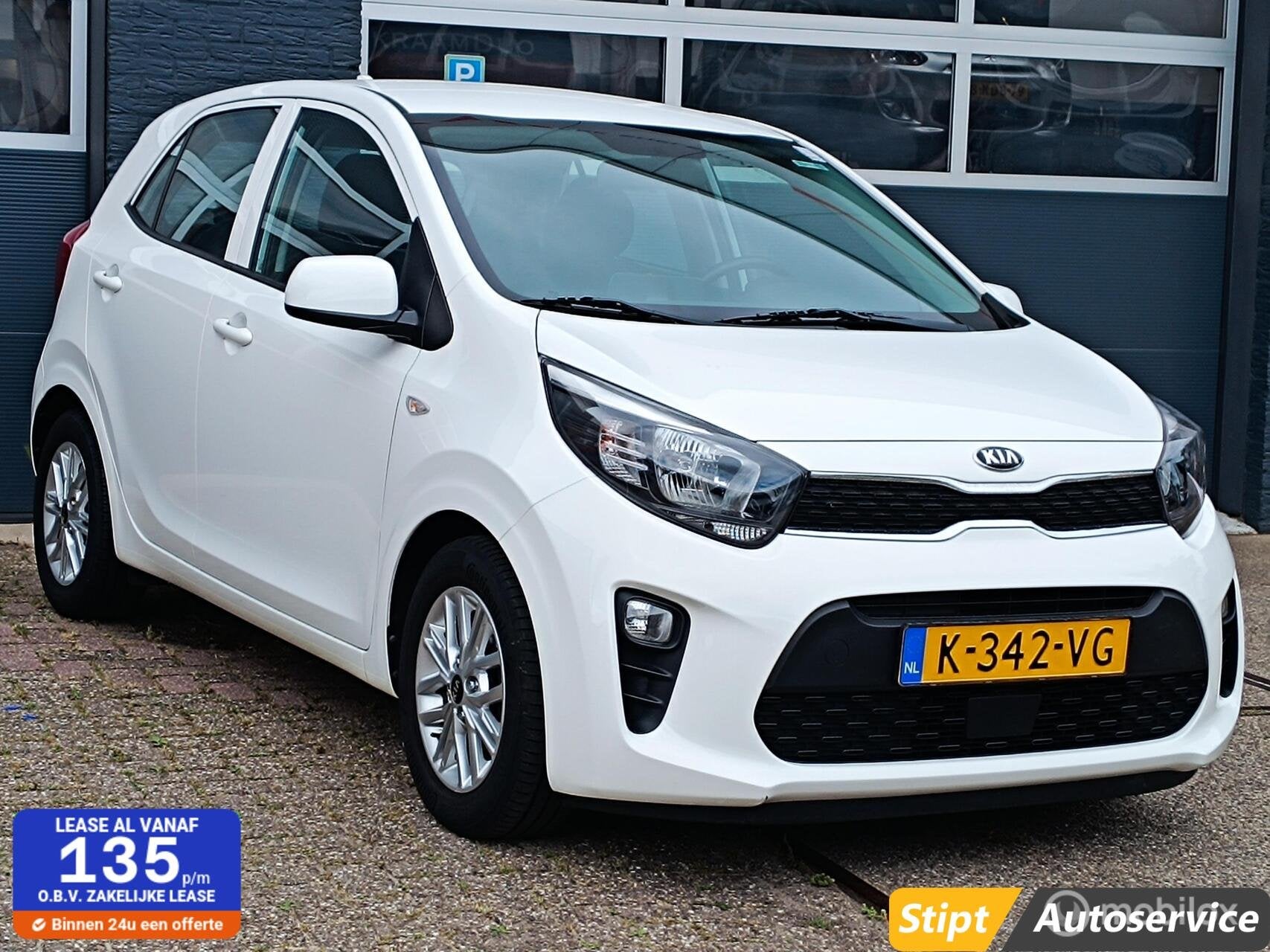 Kia Picanto DynamicLine | Camera | Cruise | NAP | Carplay, Auto's, Gebruikt, 4 stoelen, Wit, Origineel Nederlands