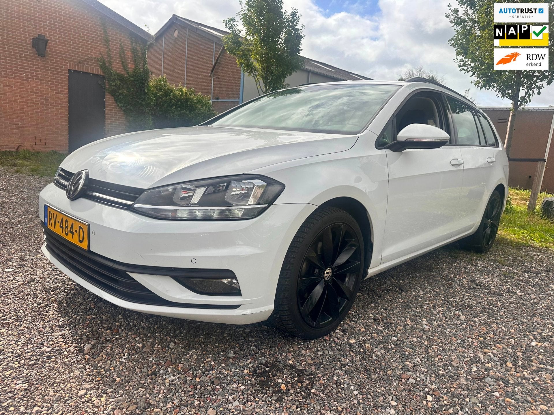 Volkswagen Golf Variant 1.6 TDI MULTI-STUUR 2018 DSG 1eigena, Auto's, Gebruikt, 4 cilinders, 116 pk, Wit