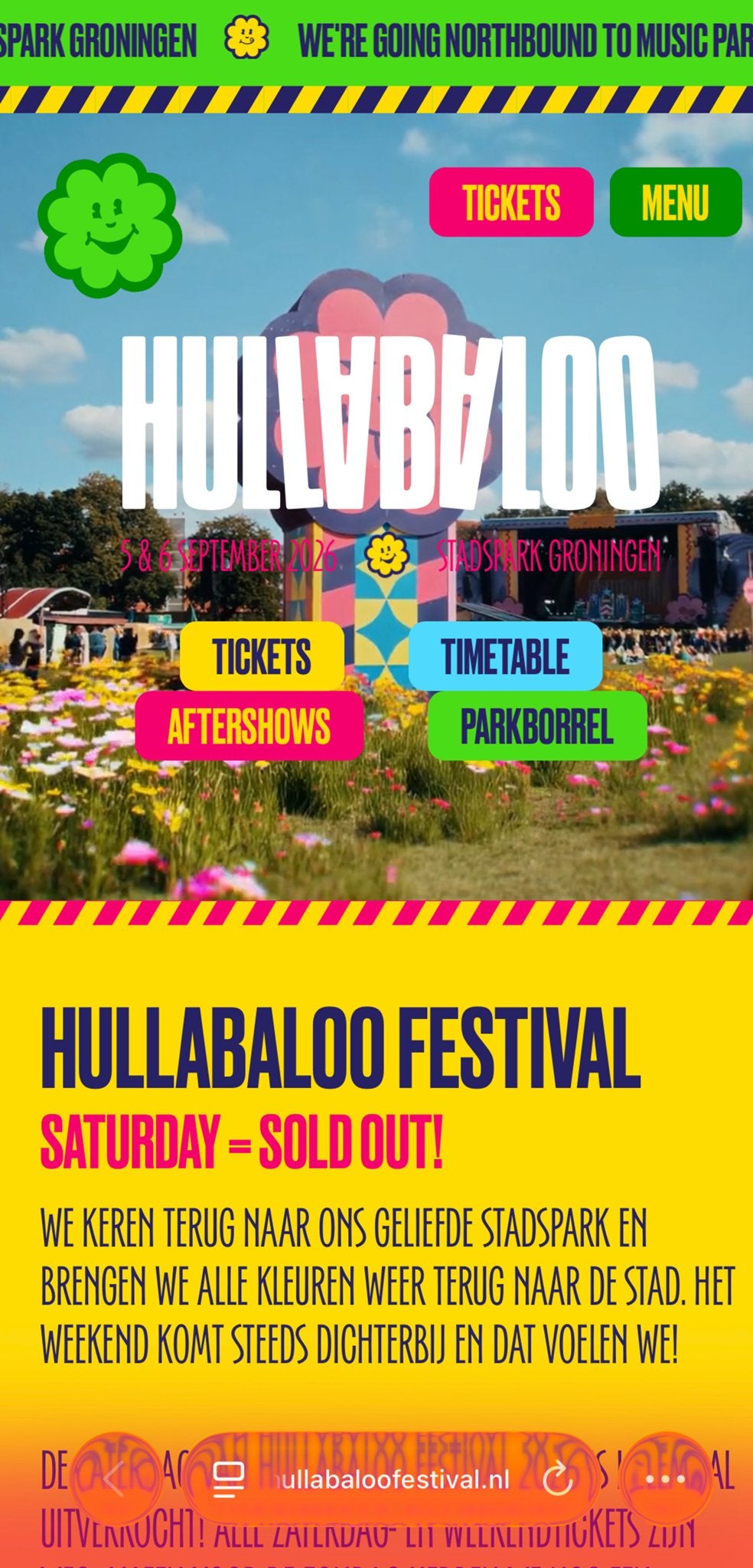 Hullabaloo ticket za 5 sept. Groningen, Eén persoon