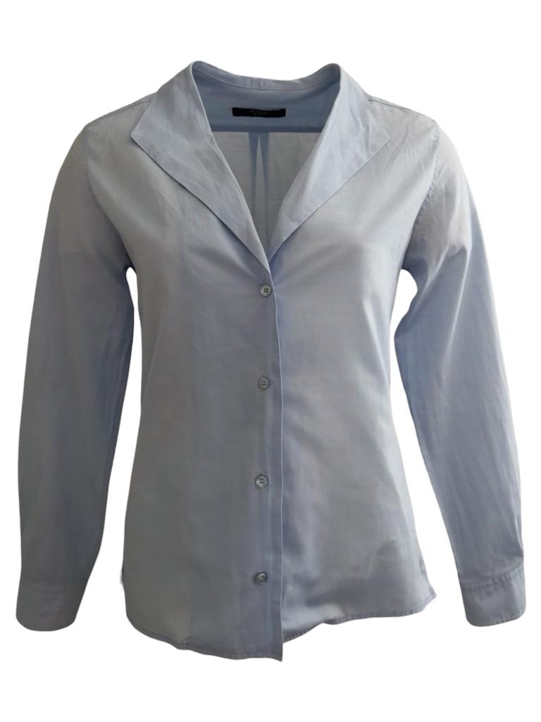 MaxMara blouse L, Blauw, Ophalen of Verzenden, Zo goed als nieuw, Onder de knie