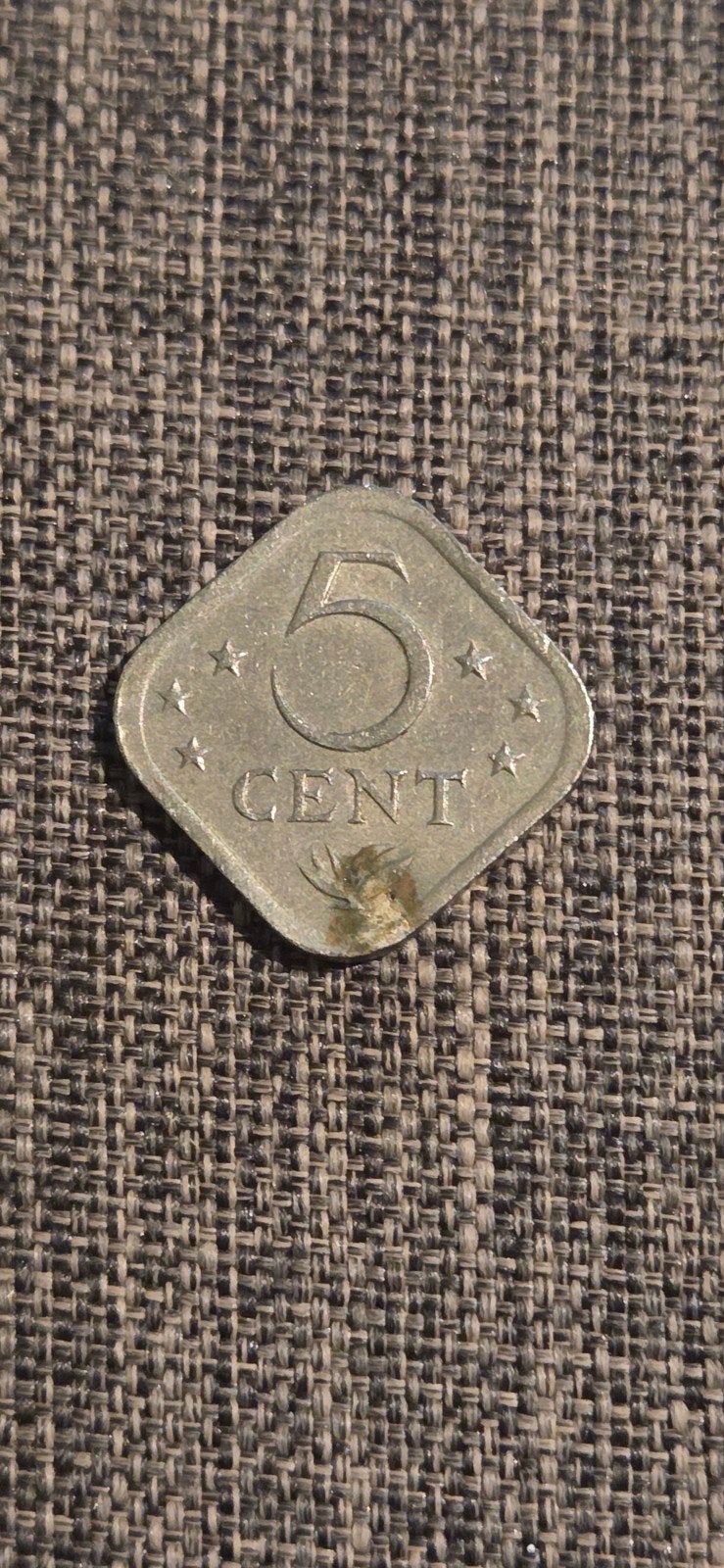 Zeldzame 5 Cent Nederlandse Antillen 1980 Munt, Ophalen of Verzenden, Gestempeld