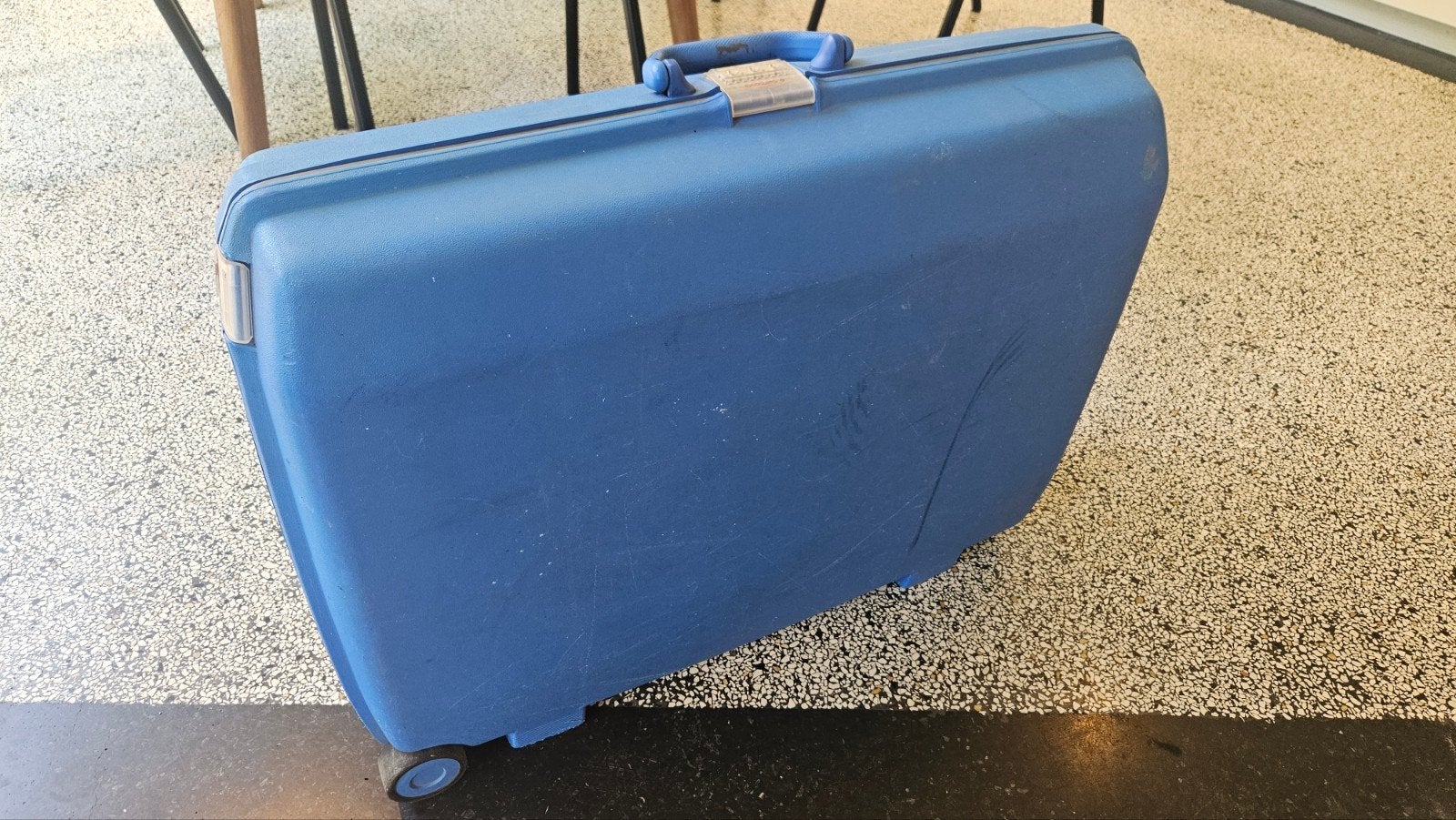 Samsonite Koffer - Blauw, Gebruikt, Gebruikt, Hard kunststof, 45 tot 55 cm, 70 cm of meer