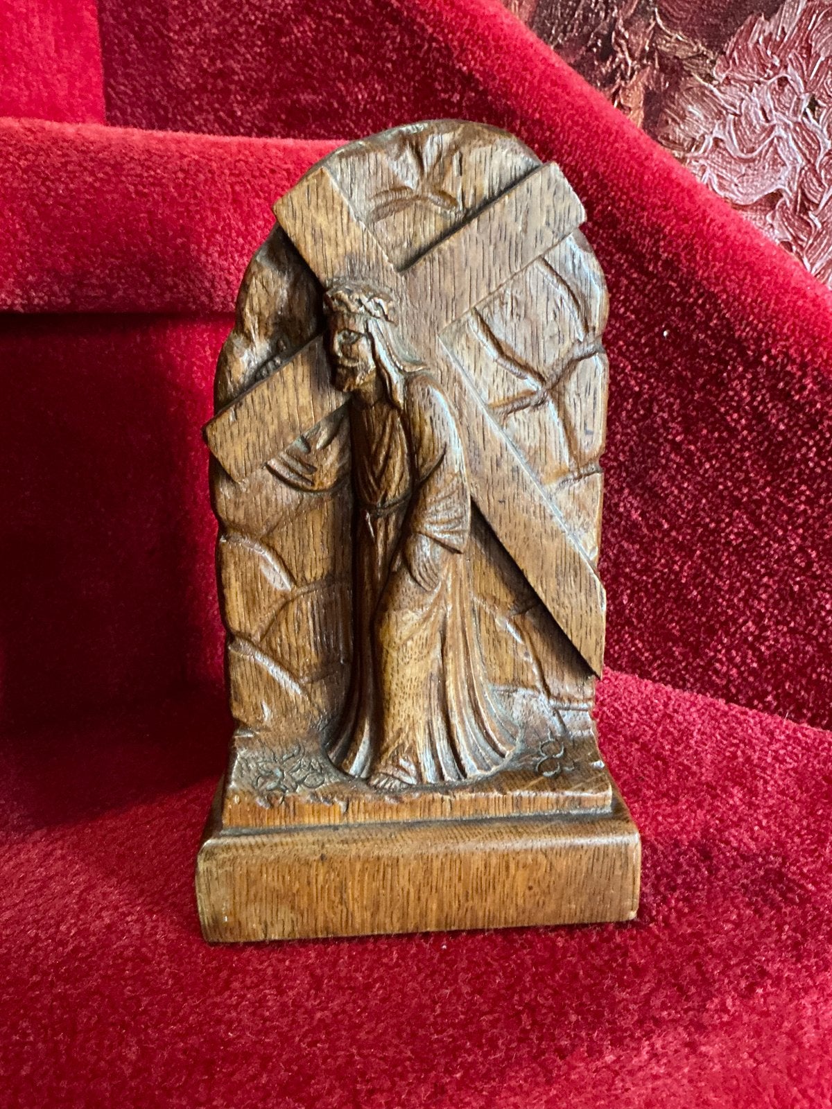 Houten staand paneel ❤️ Jezus draagt het kruis, Ophalen of Verzenden
