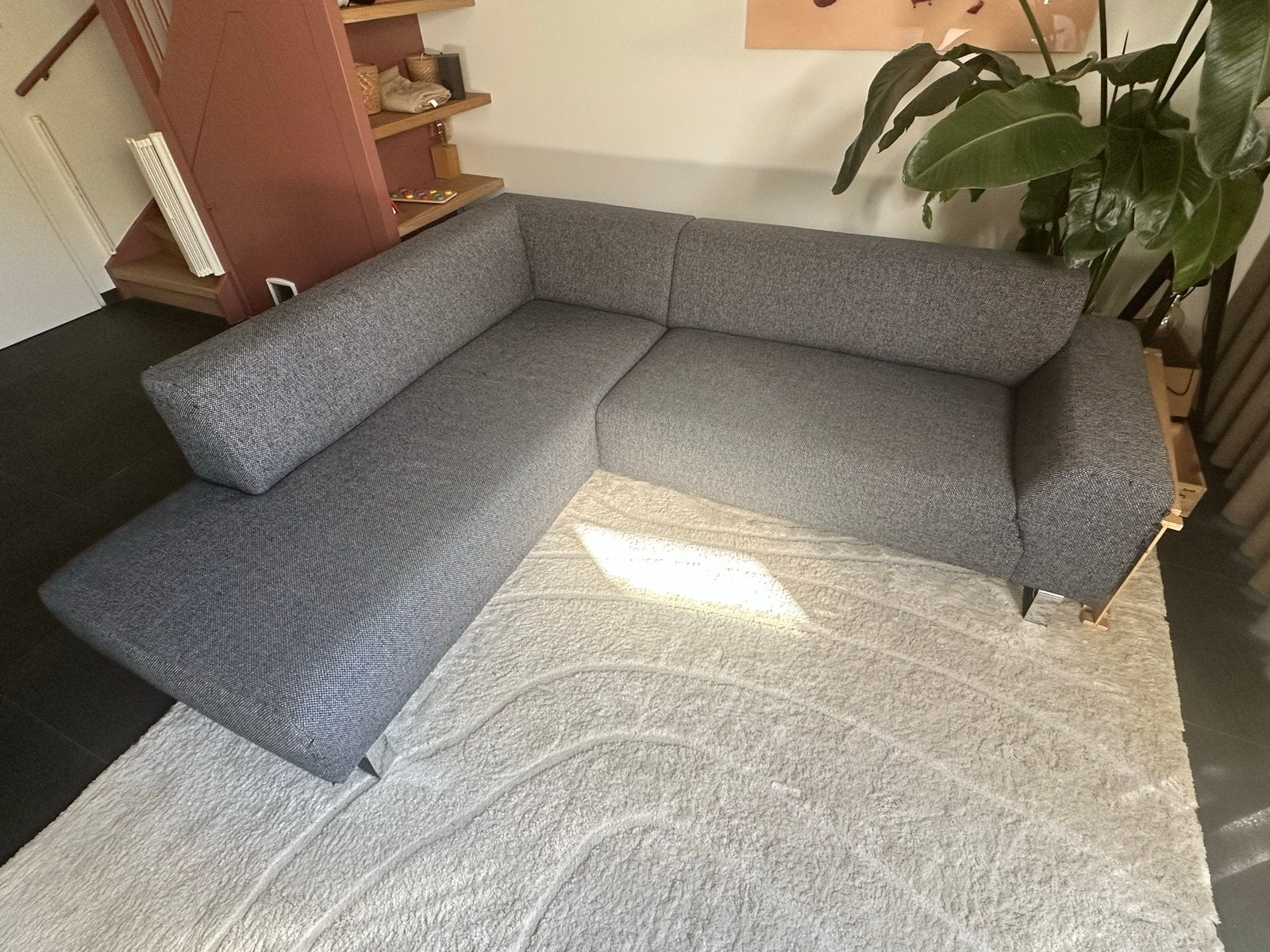 Montel hoekbank loungebank, Ophalen, 250 tot 300 cm, Gebruikt, Vierpersoons of meer