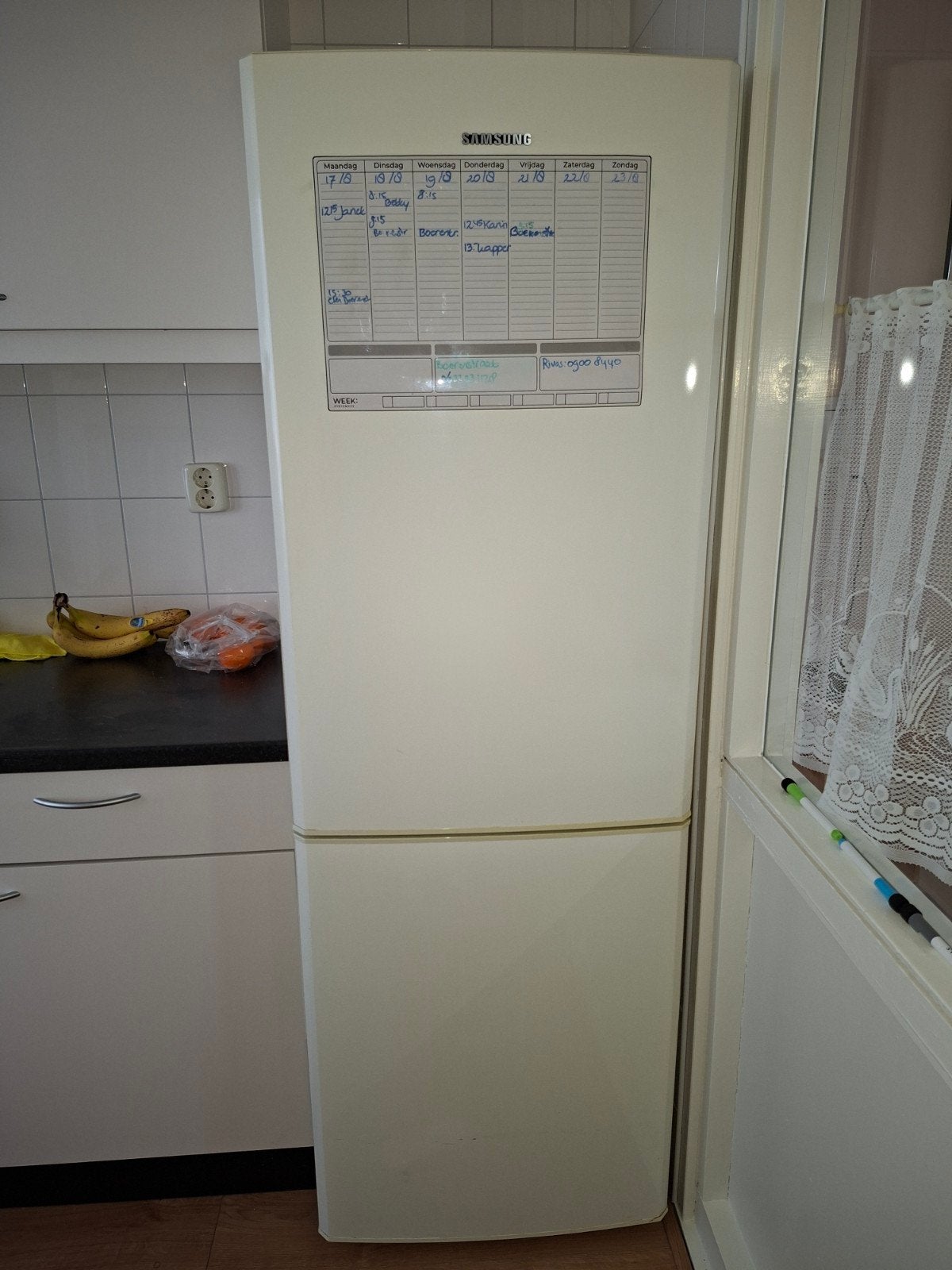 Samsung koel/vries combinatie - Werkt nog prima!, Witgoed en Apparatuur, Koelkasten en IJskasten, Ophalen, Gebruikt, 60 cm of meer