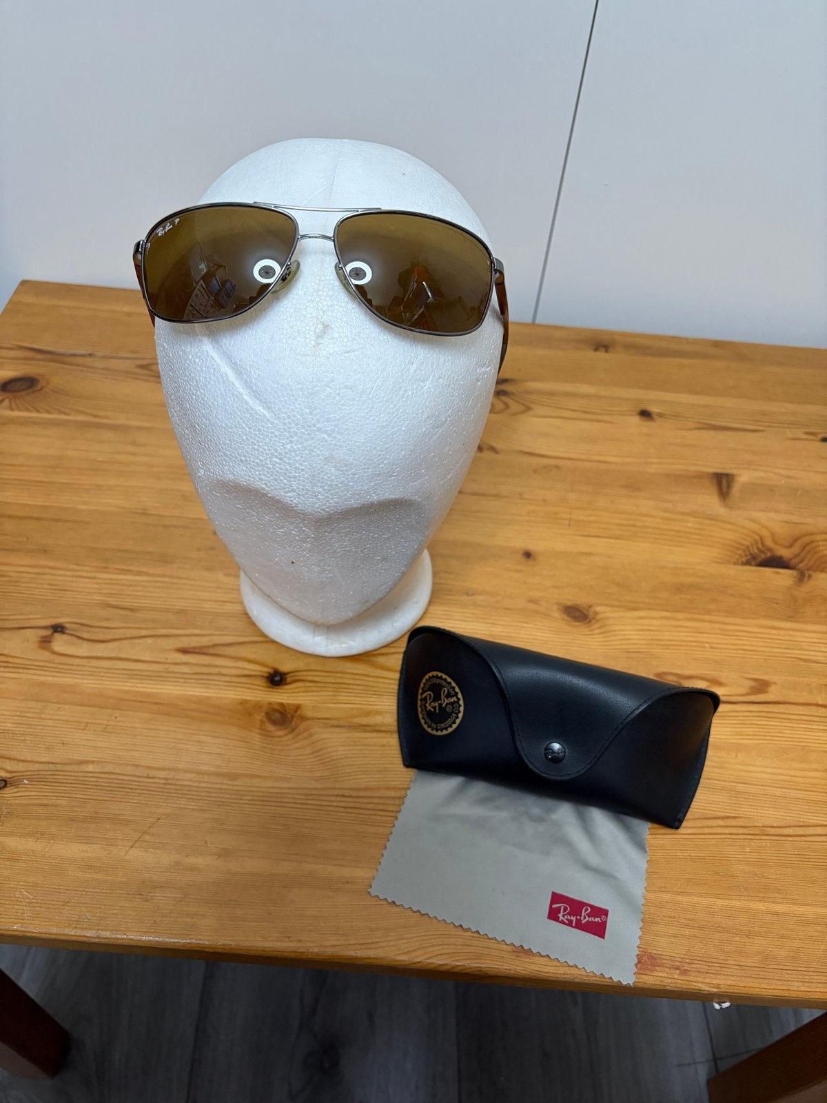 Ray-Ban P Zonnebril RB 3506 132/83 61 13 3P, Zonnebril, Bruin, Ophalen of Verzenden, Zo goed als nieuw