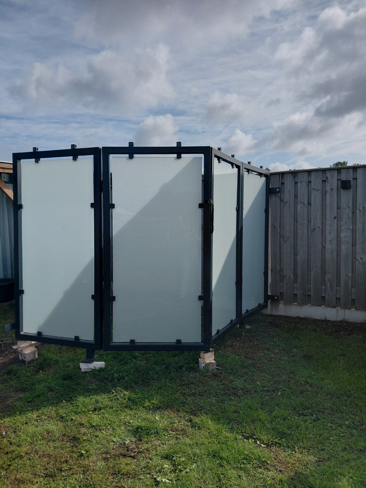 windscherm, Tuin en Terras, Ophalen, Aluminium, Zo goed als nieuw, 200 cm of meer