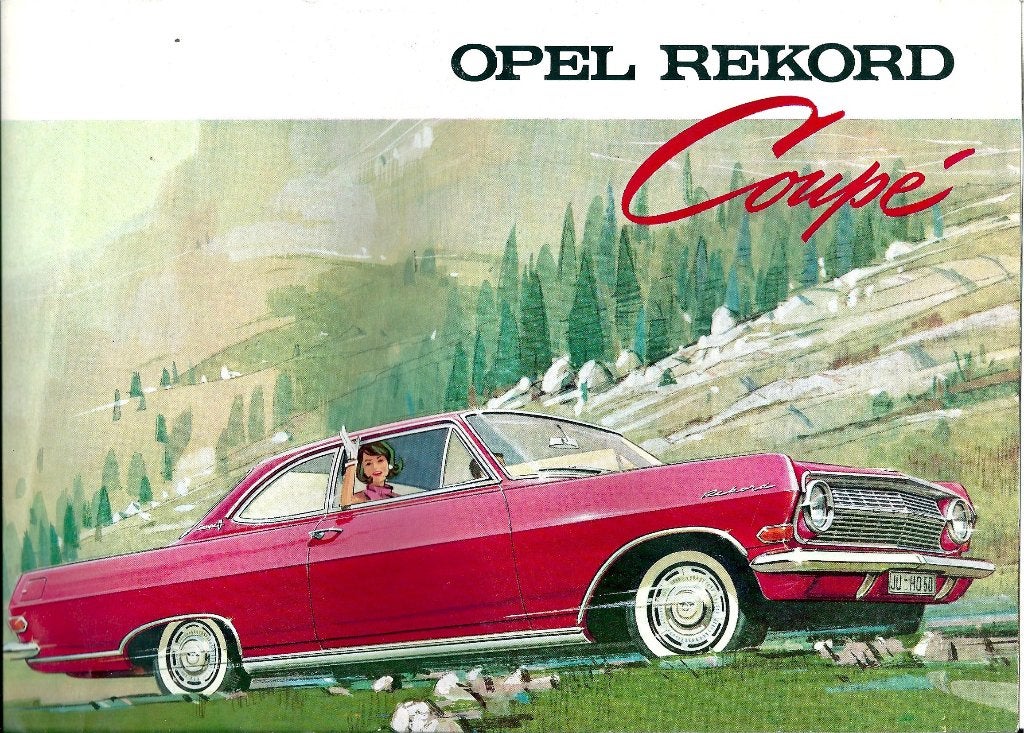 Folder Opel Rekord Coupe 1963, Ophalen of Verzenden, Gelezen, Opel