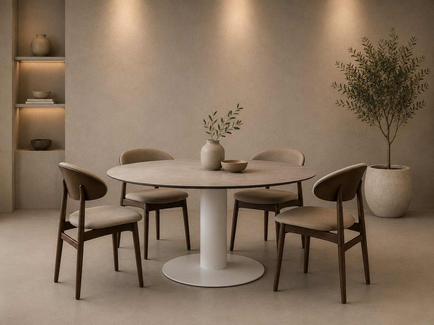 Design Eettafel 130cm rond, Ophalen of Verzenden, Nieuw