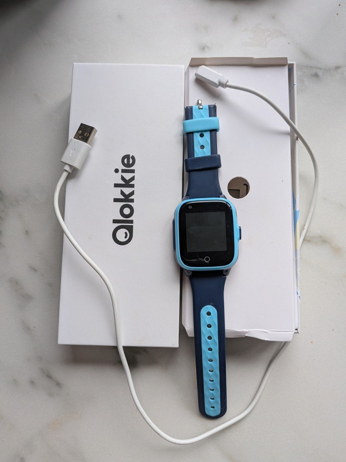 Qlokkie GPS Smartwatch voor kinderen - Blauw, Blauw, Ophalen of Verzenden, Zo goed als nieuw, Qlokkie