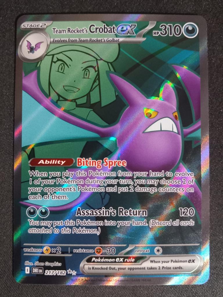 Team Rocket's Crobat ex 217/182 Destined Rivals Full Art NM, Verzenden, Zo goed als nieuw, Losse kaart, Foil