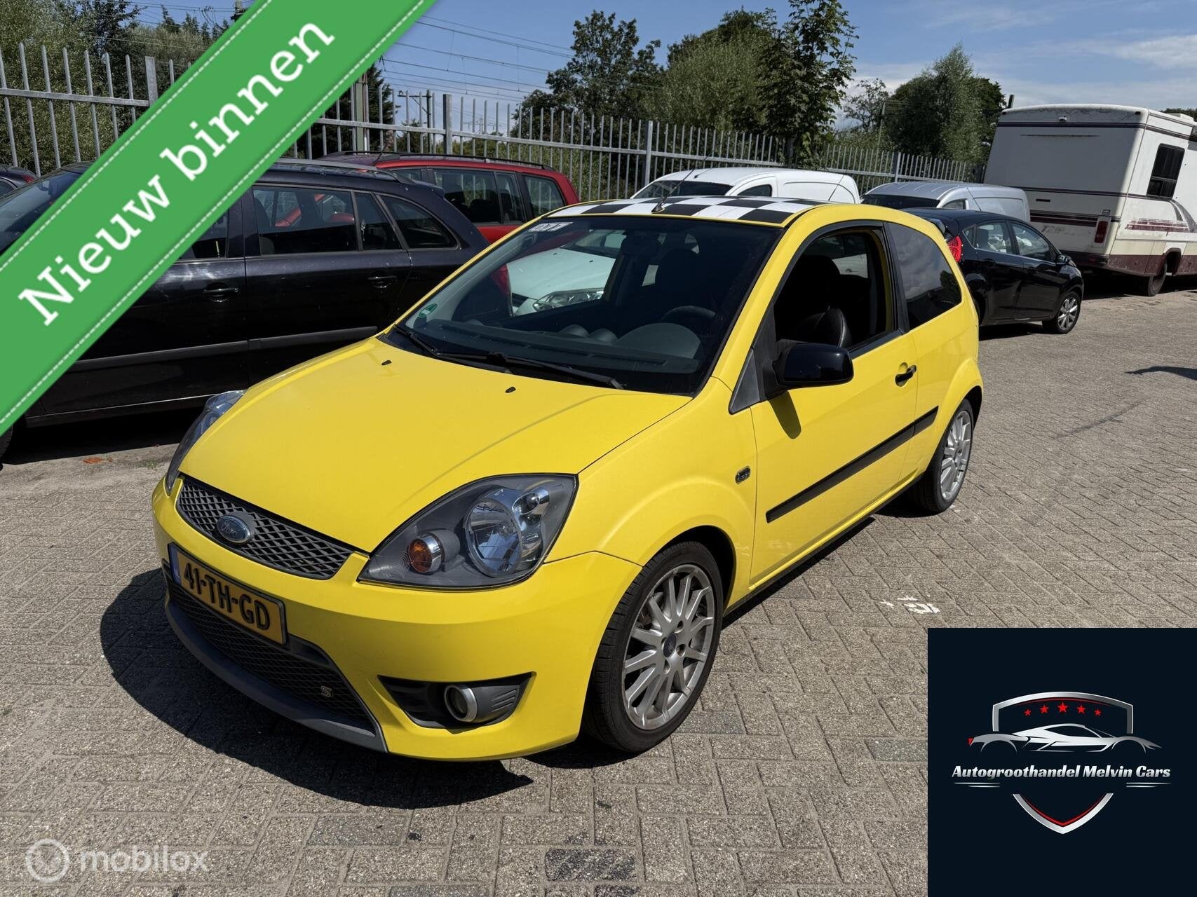 Ford Fiesta 1.6-16V Ultimate Edition Airco Inruilkoopje, Auto's, 1596 cc, Zwart, 4 cilinders, Leder en Stof