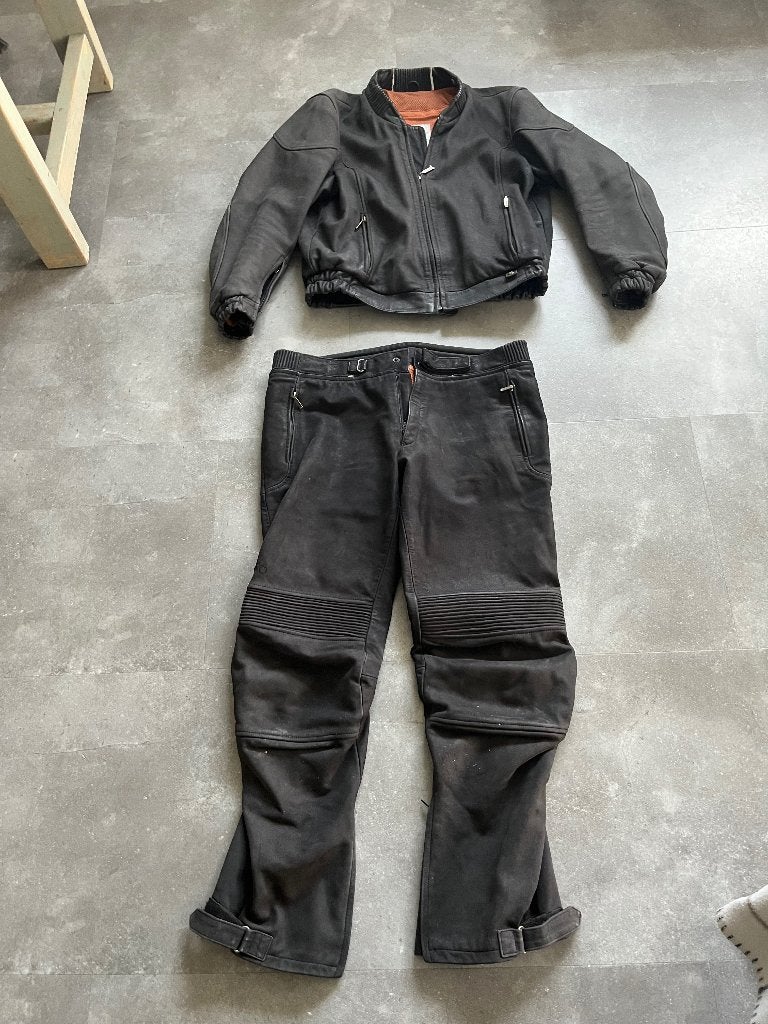 BMW Leer motorpak, Motoren, Kleding | Motorkleding, Ophalen, BMW Motorrad Dress and Ride Nubuckleder, Tweedehands, Heren
