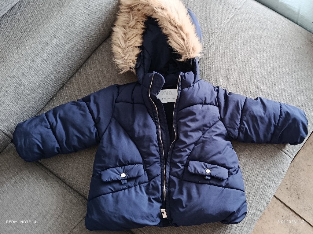 Warme jas maat 80, Gebruikt, Meisje, Ophalen of Verzenden, Zara