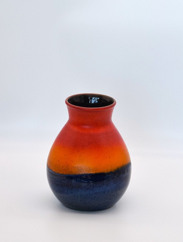 Dümler Breiden oranje rood blauw West-Duits 122/17 vaas, Ophalen of Verzenden
