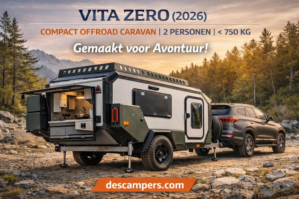 ⚡Off-Road Tenttrailer | DakTent | Vouwwagen 🔥DEScampers, Caravans en Kamperen, Tot en met 2, Antraciet, Aanwezig, Ophalen
