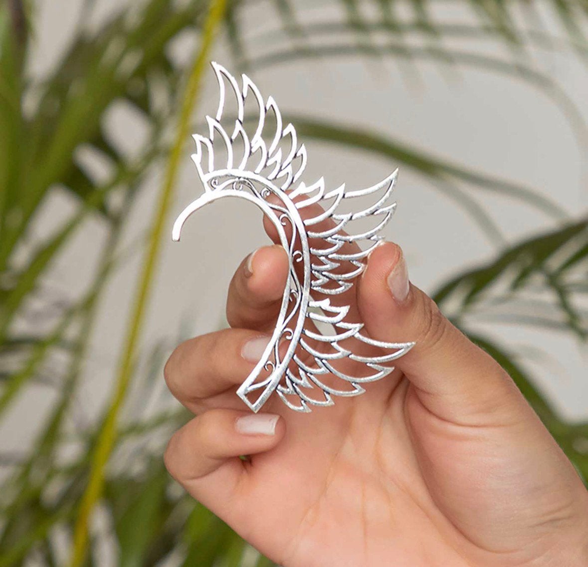 Metalen Earcuff Angela Wing - Elf Oor Manchet, Ophalen of Verzenden, Nieuw, Zilver