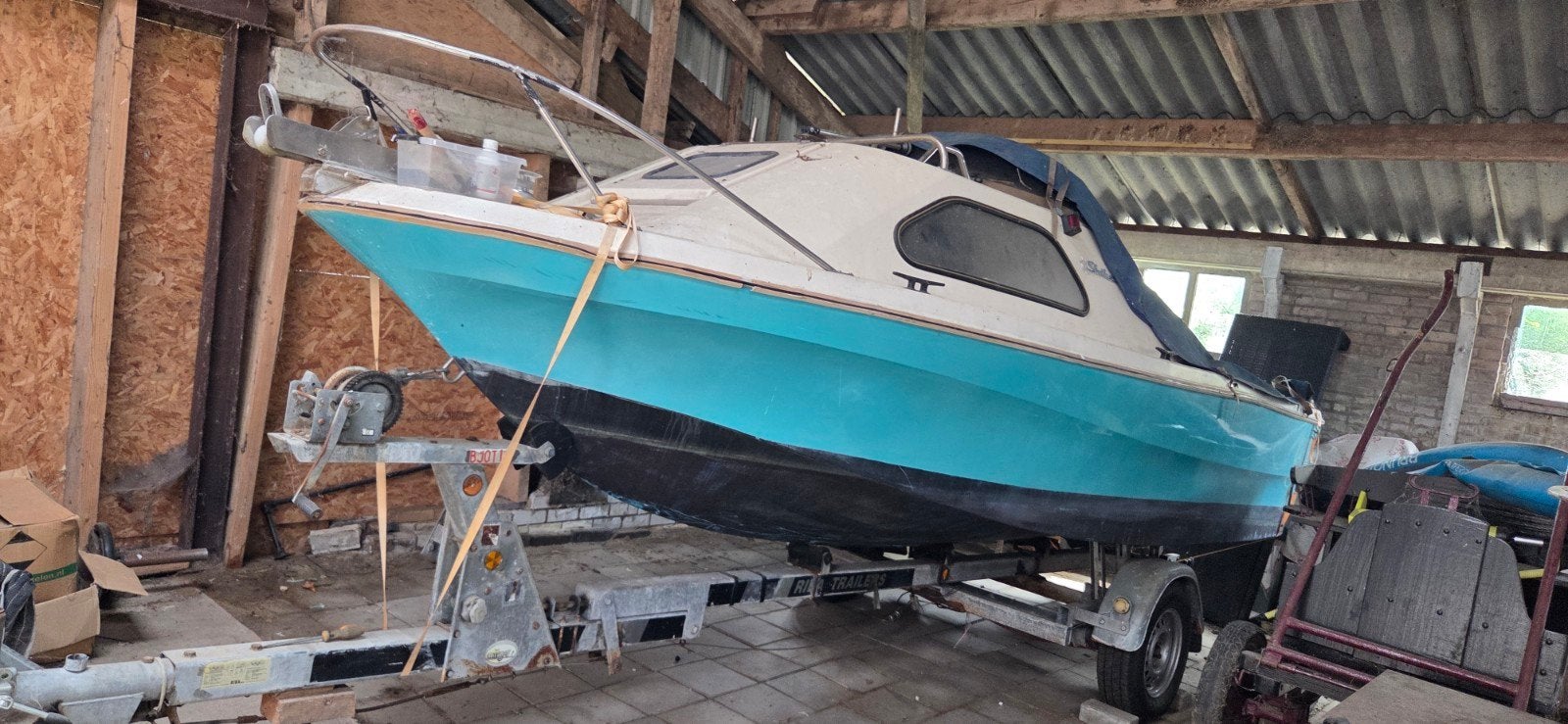 Bootje Shetland 535 Suzuki 9.9pk kanteltrailer Riba, Watersport en Boten, Motorboten en Motorjachten, Gebruikt, Buitenboordmotor