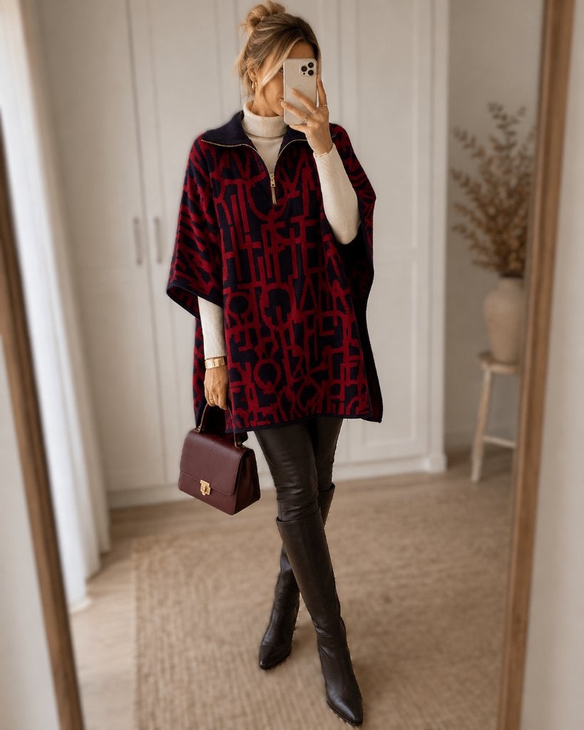 Tommy Hilfiger cape oversized print XS/S, Nieuw, Maat 36 (S), Tommy Hilfiger, Meerkleurig