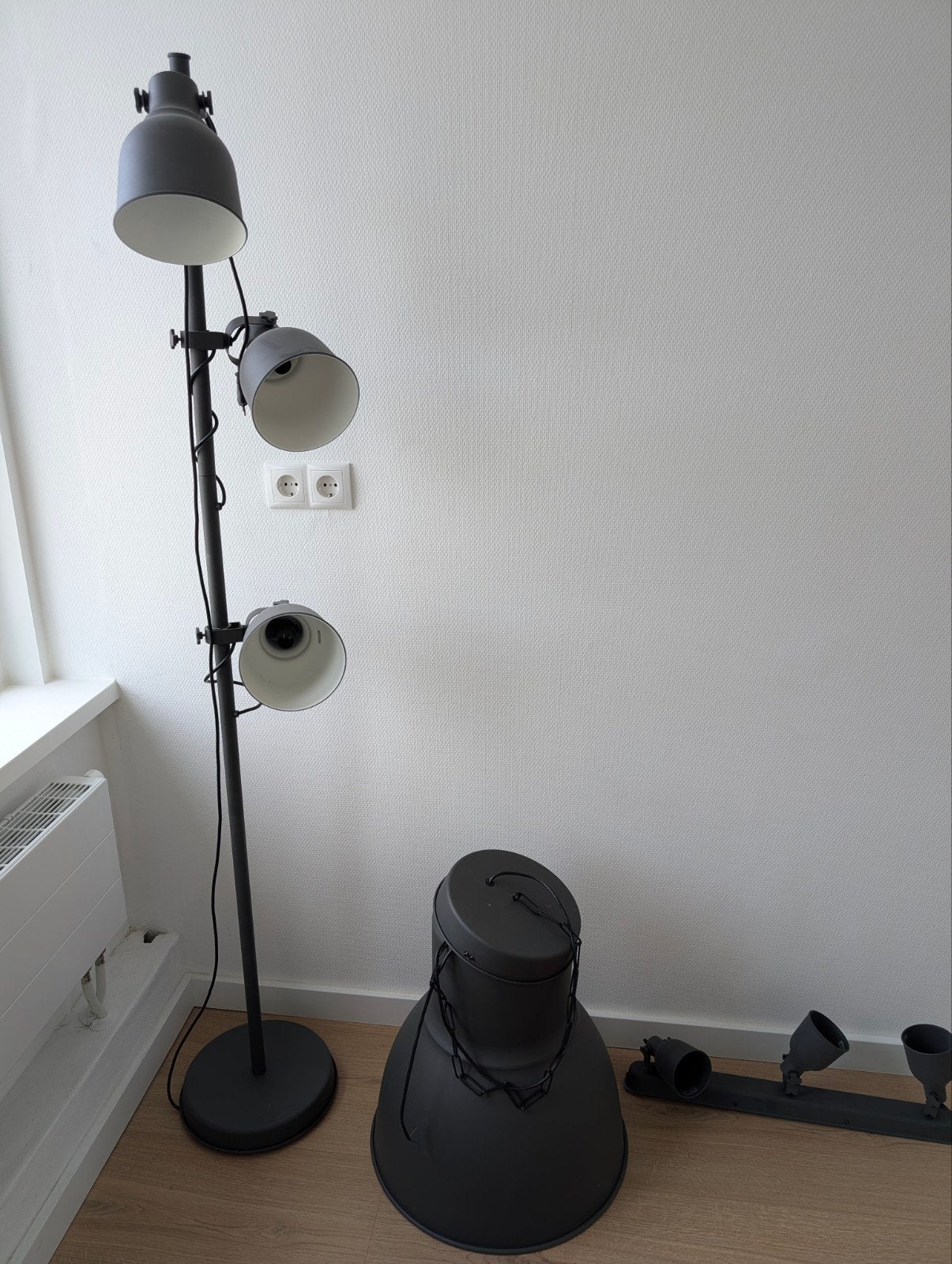 Ikea Hektar serie lampen - goede staat, alles in 1 koop, Ophalen, E27 (groot), Zo goed als nieuw, Metaal