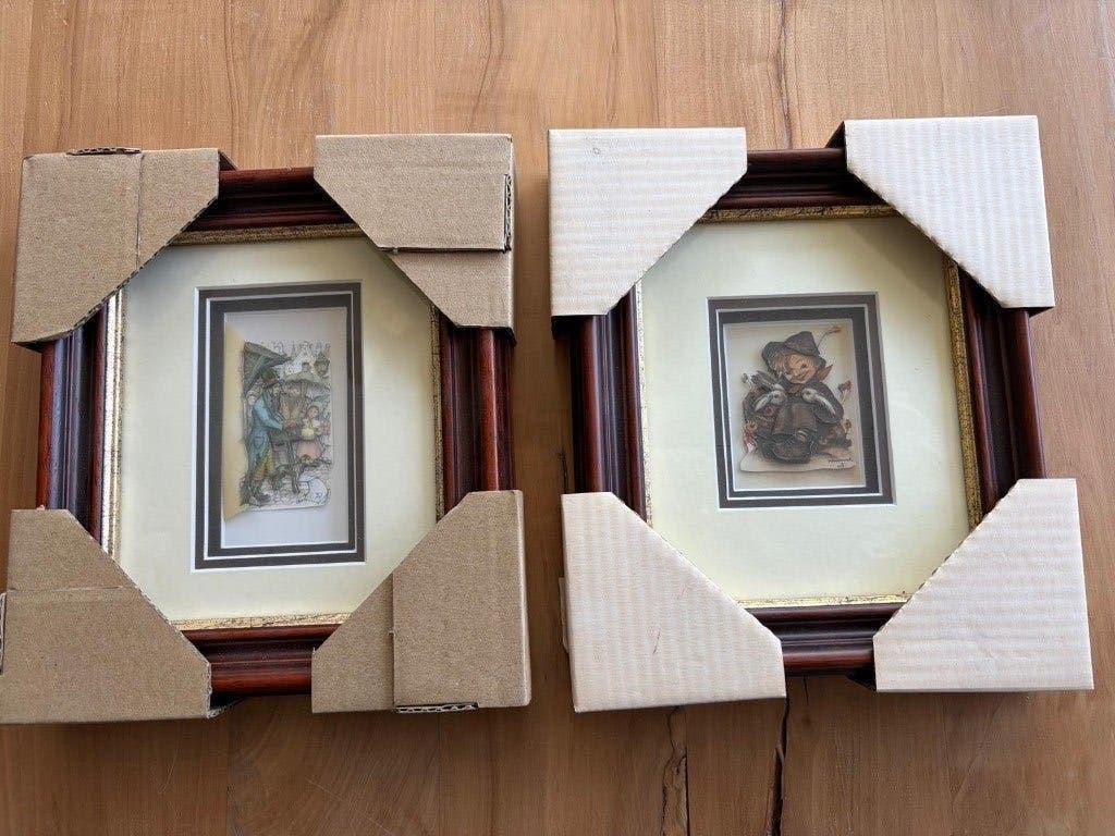 Vintage 3D Hummel schilderijtjes Playmates in nieuwstaat., Ophalen of Verzenden, Nieuw, Minder dan 50 cm, Schilderij