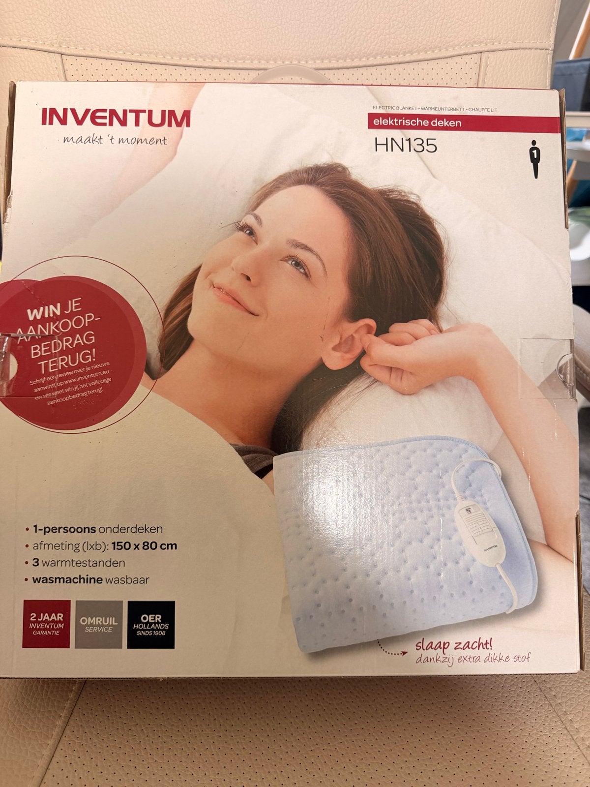 Inventum HN135 Elektrische Onderdeken 150x80cm - Nieuw, Ophalen, Nieuw