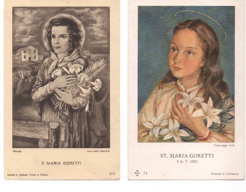 Maria Goretti+ 1902 (2 mooie Prentjes), Verzamelen, Verzenden, Bidprentje