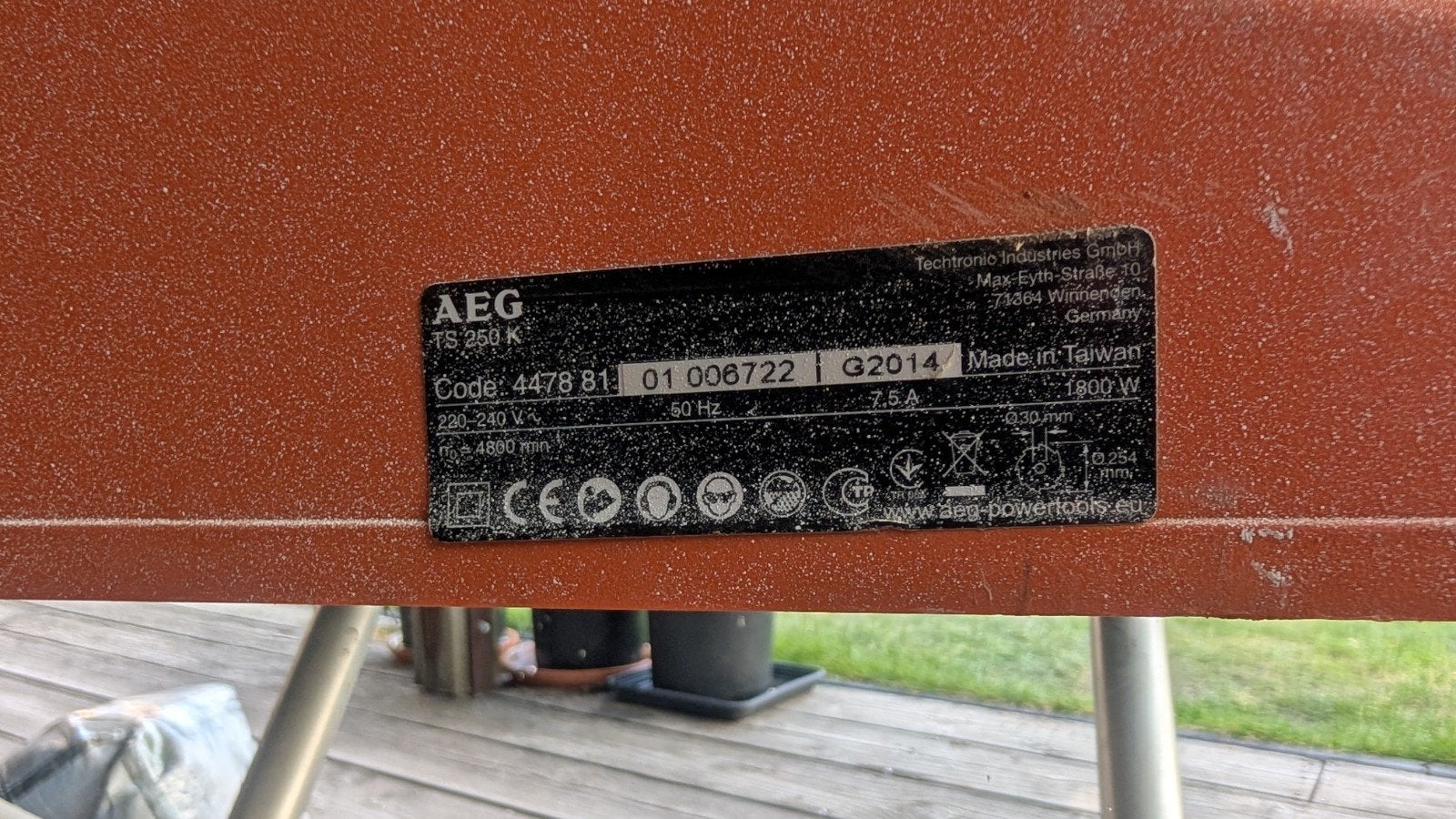 AEG TS 250 K Tafelzaag - Krachtig en Betrouwbaar, AEG, Gebruikt, Cirkelzaag, 70 mm of meer