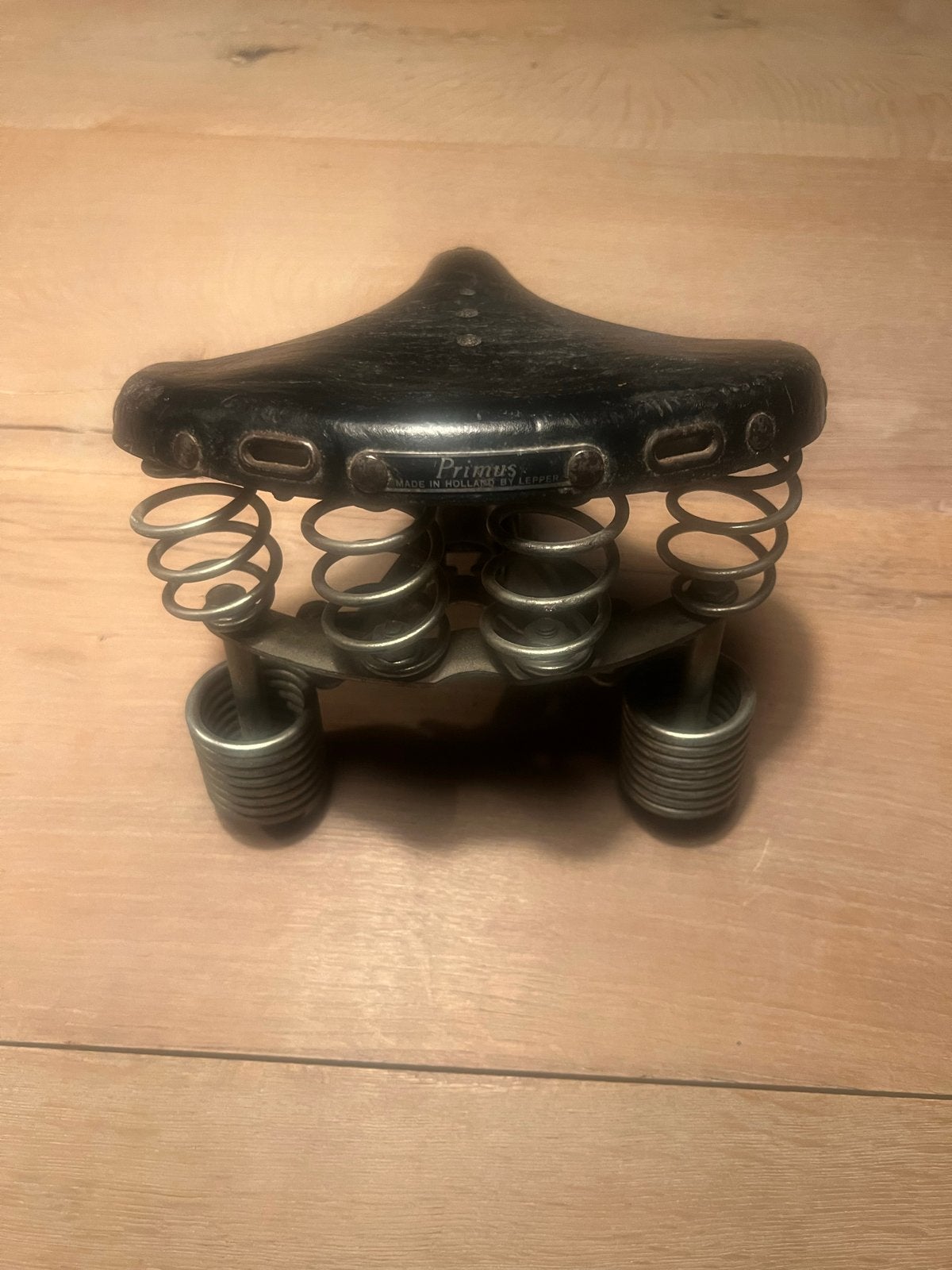 Oud Lepper Primus fietszadel - Vintage leer, Gebruikt, Leer, Ophalen of Verzenden, Zadel