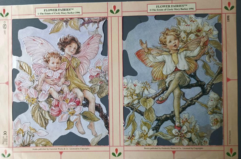 3 grote poesieplaatjes flower fairies., Verzamelen, Ophalen of Verzenden