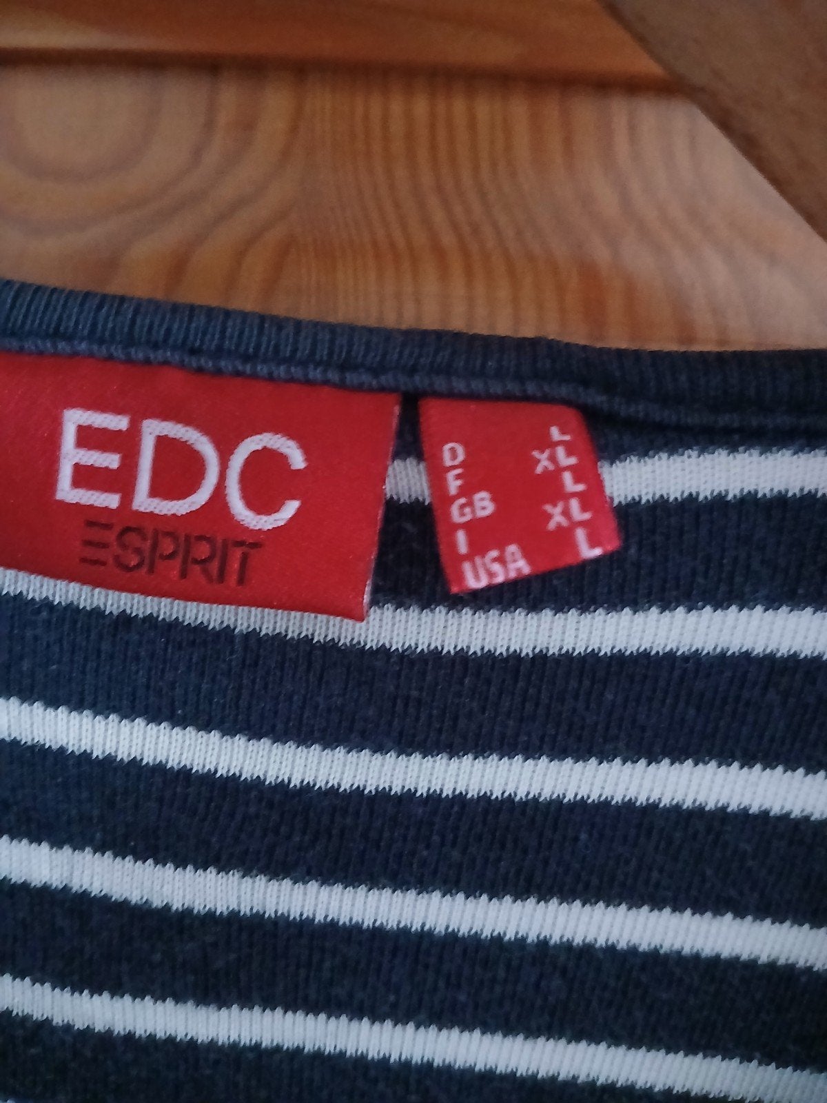 Esprit blauw wit gestreept vest mt.L, Blauw, Maat 42/44 (L), Ophalen of Verzenden, EDC by Esprit
