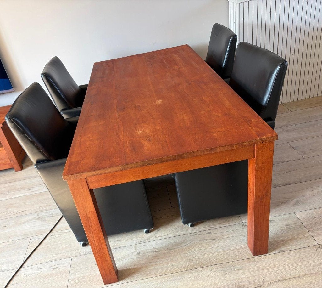 Houten tafel, Huis en Inrichting, Tafels | Eettafels, Ophalen, 200 cm of meer, 50 tot 100 cm, Zo goed als nieuw