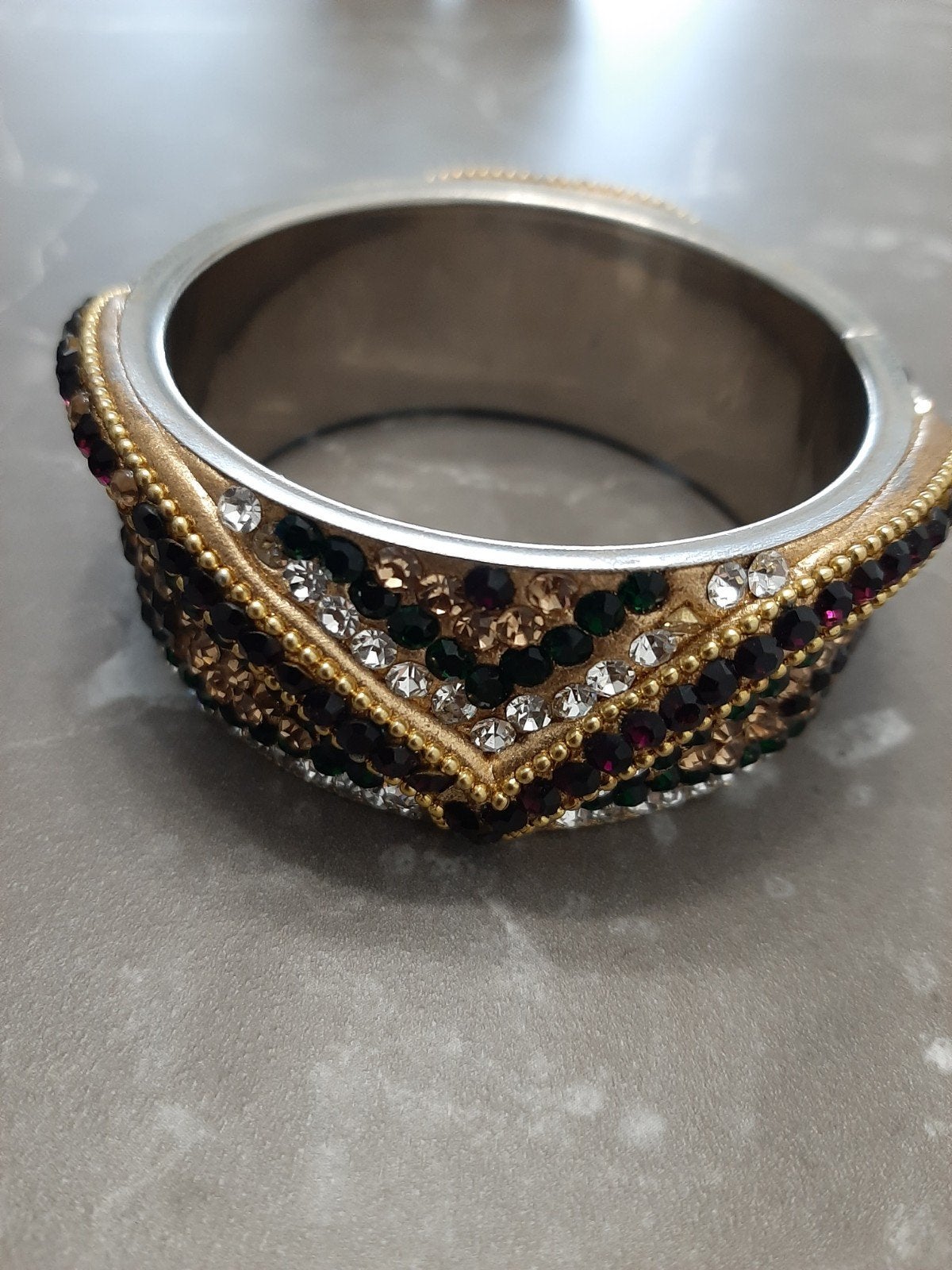 armband met kleurrijke strass steentjes India armband, Overige materialen, Overige kleuren, Ophalen of Verzenden, Zo goed als nieuw