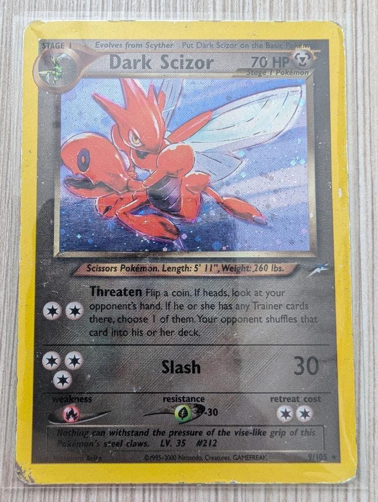 Dark Scizor - Pokémon Neo Destiny - 9/105, Ophalen of Verzenden, Gebruikt, Losse kaart, Foil