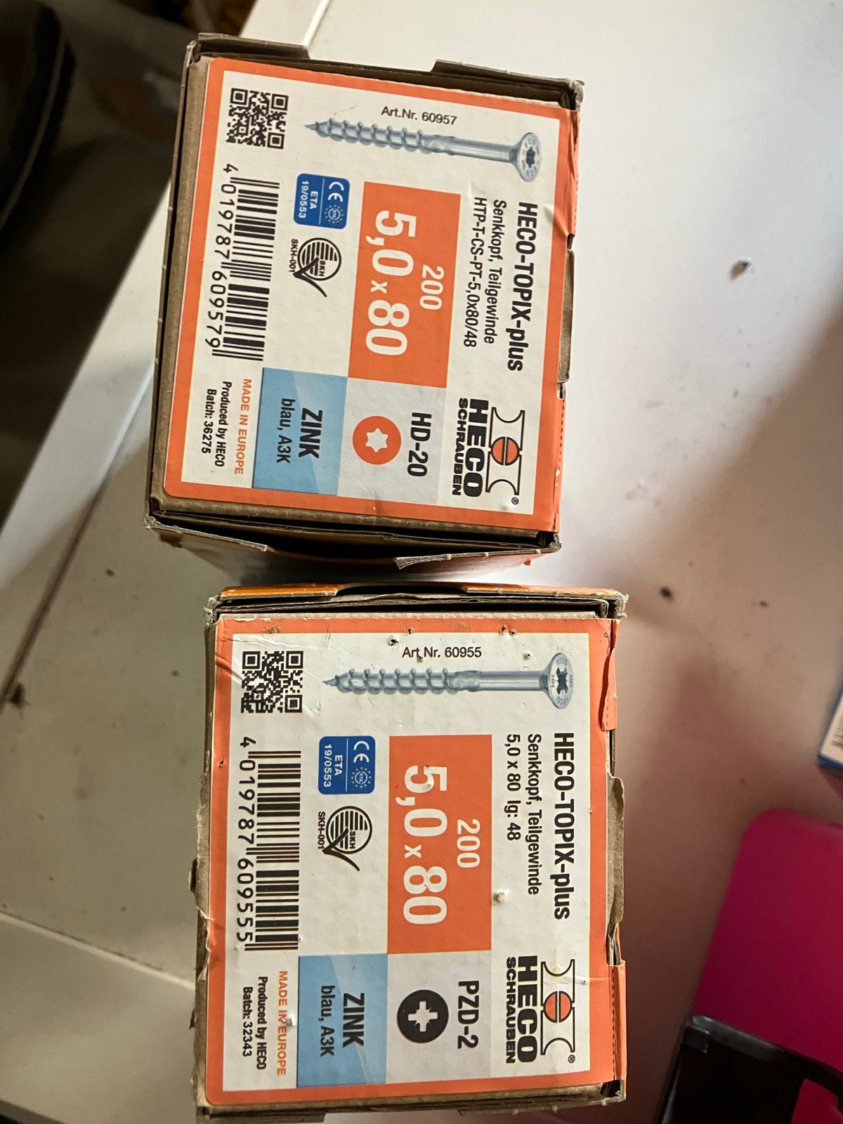 HECO-TOPIX-plus Schroeven 5,0 x 80 mm (2x200 stuks), Ophalen of Verzenden, Nieuw, 50 tot 100 mm, Schroeven