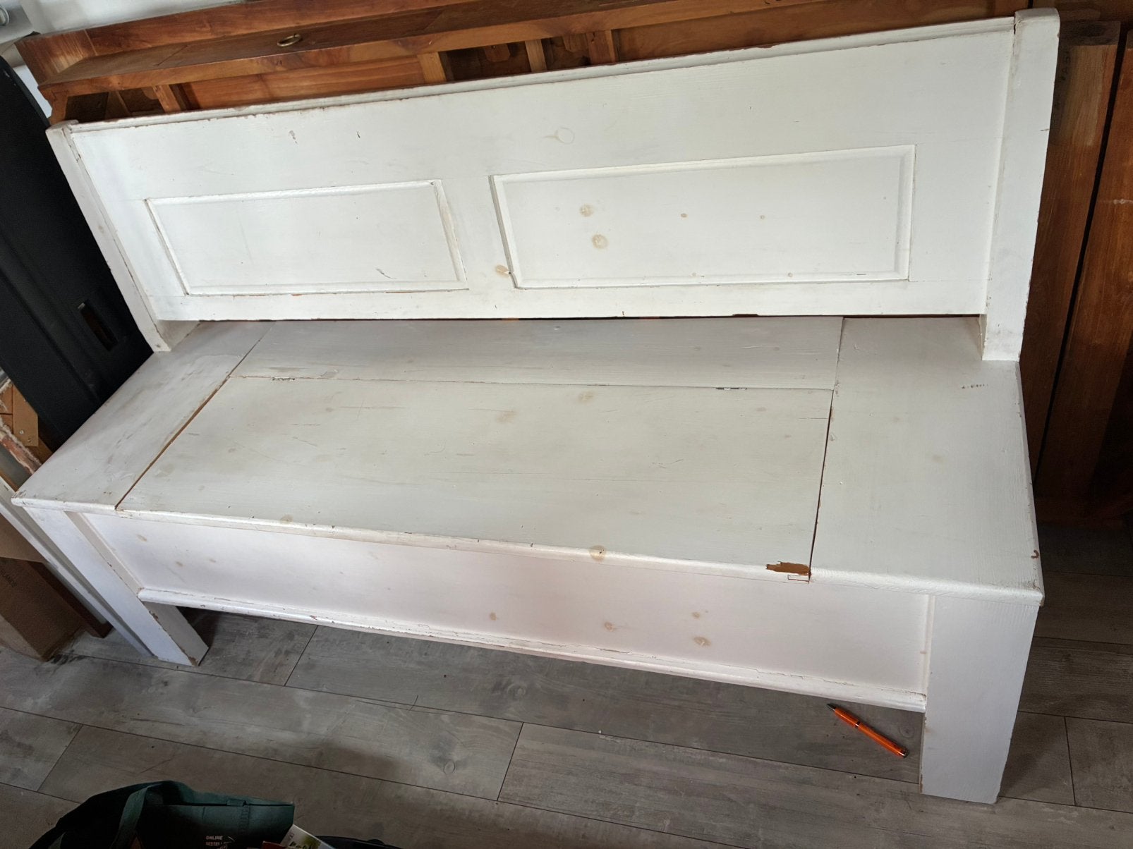 Houten klepbank in goede staat, Ophalen, Gebruikt, Hout