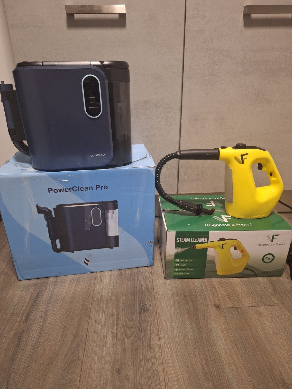 Te huur: Samako PowerClean Pro + Handstoomreiniger, Ophalen, Zo goed als nieuw, Stoomreiniger
