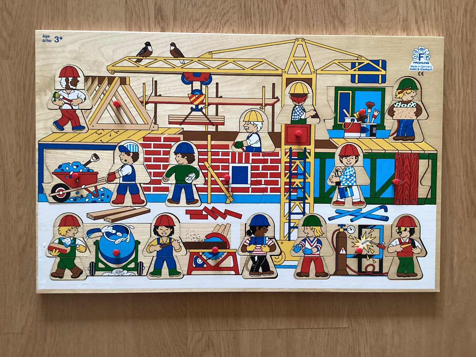 Grote houten 3 in 1 puzzel: bouw, Ophalen of Verzenden, Zo goed als nieuw