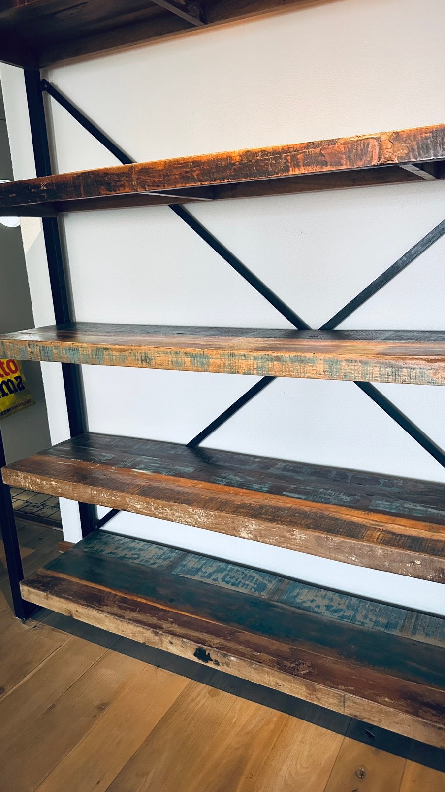 Moderne industriële boekenkast, Huis en Inrichting, Kasten | Boekenkasten, Ophalen, Zo goed als nieuw, 25 tot 50 cm, 150 tot 200 cm