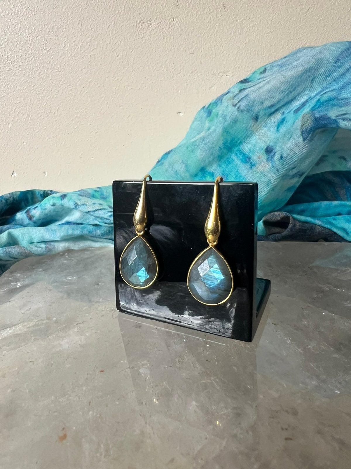 Labradoriet XL zilver 925 beschermt aura geluk intuïtie, Hangers, Blauw, Nieuw, Ophalen of Verzenden