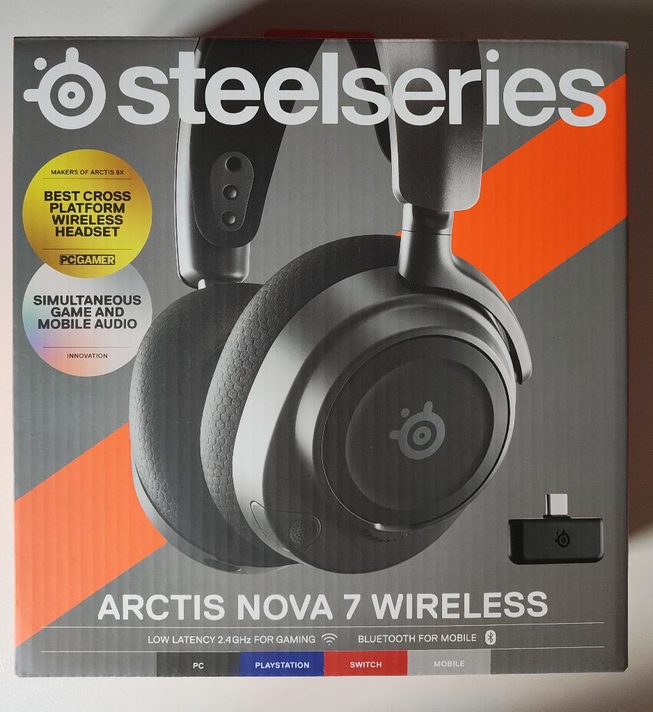 SteelSeries Arctis Nova 7 - Draadloze Gaming Headset, Mute-functie, Ophalen of Verzenden, Draadloos, Over-ear