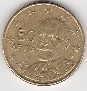 50 eurocent 2010 Griekenland, Ophalen of Verzenden, Griekenland, 50 cent, Losse munt