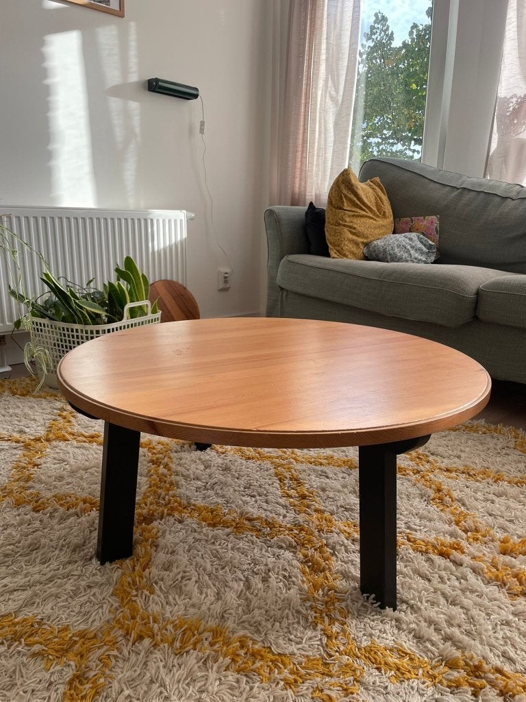 Ronde tafel (Gratis), Huis en Inrichting, Tafels | Salontafels, Ophalen, Gebruikt, 50 tot 100 cm, Rond