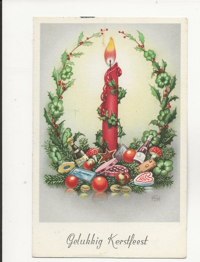 Kerstkaart gelopen 2019, Verzamelen, Ophalen of Verzenden, 1940 tot 1960, Gelopen, Feest(dag)
