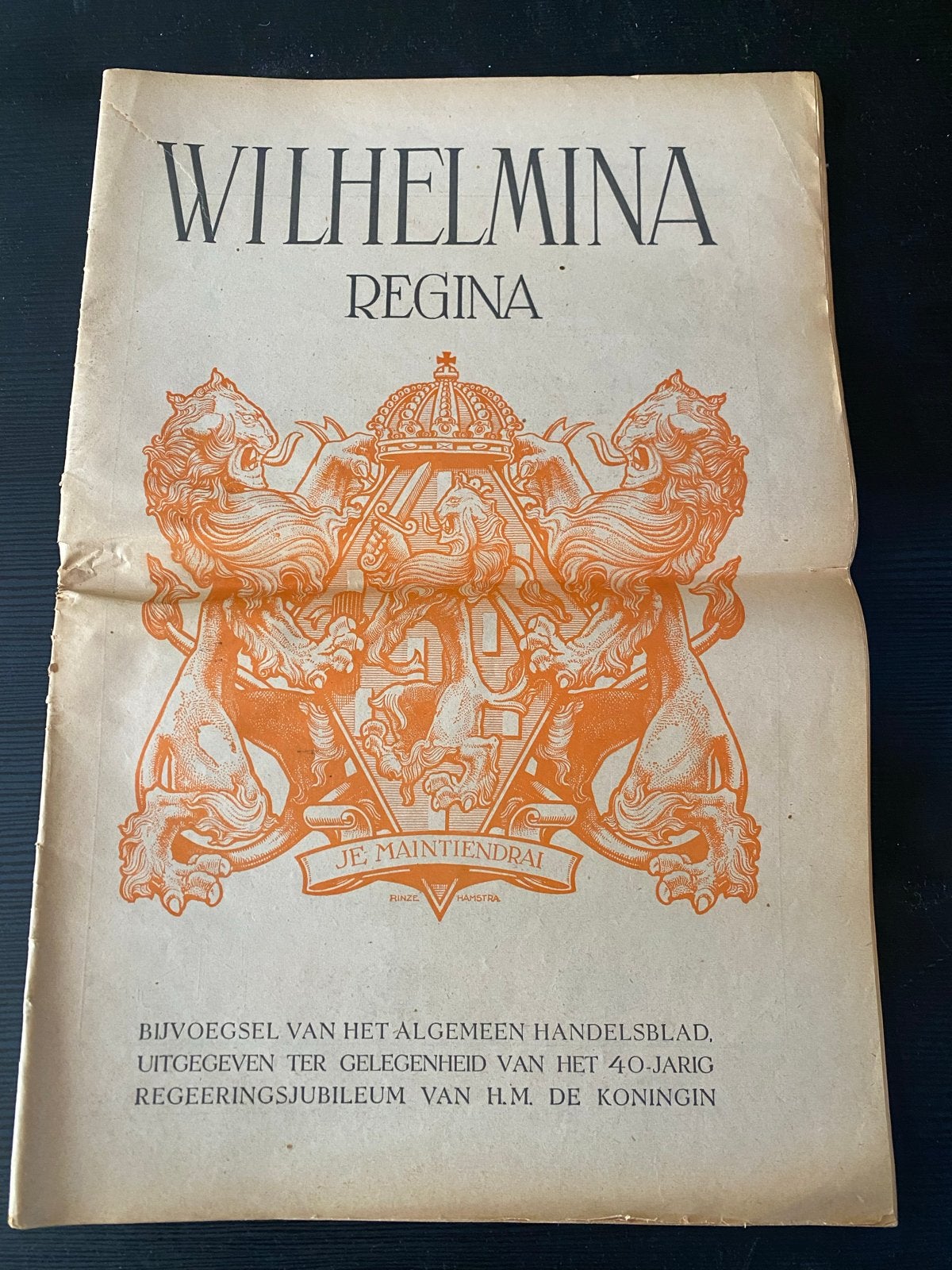 Wilhelmina Regina 1898-1938 - 40-jarig Regeringsjubileum, Ophalen of Verzenden, Gelezen, Overige typen