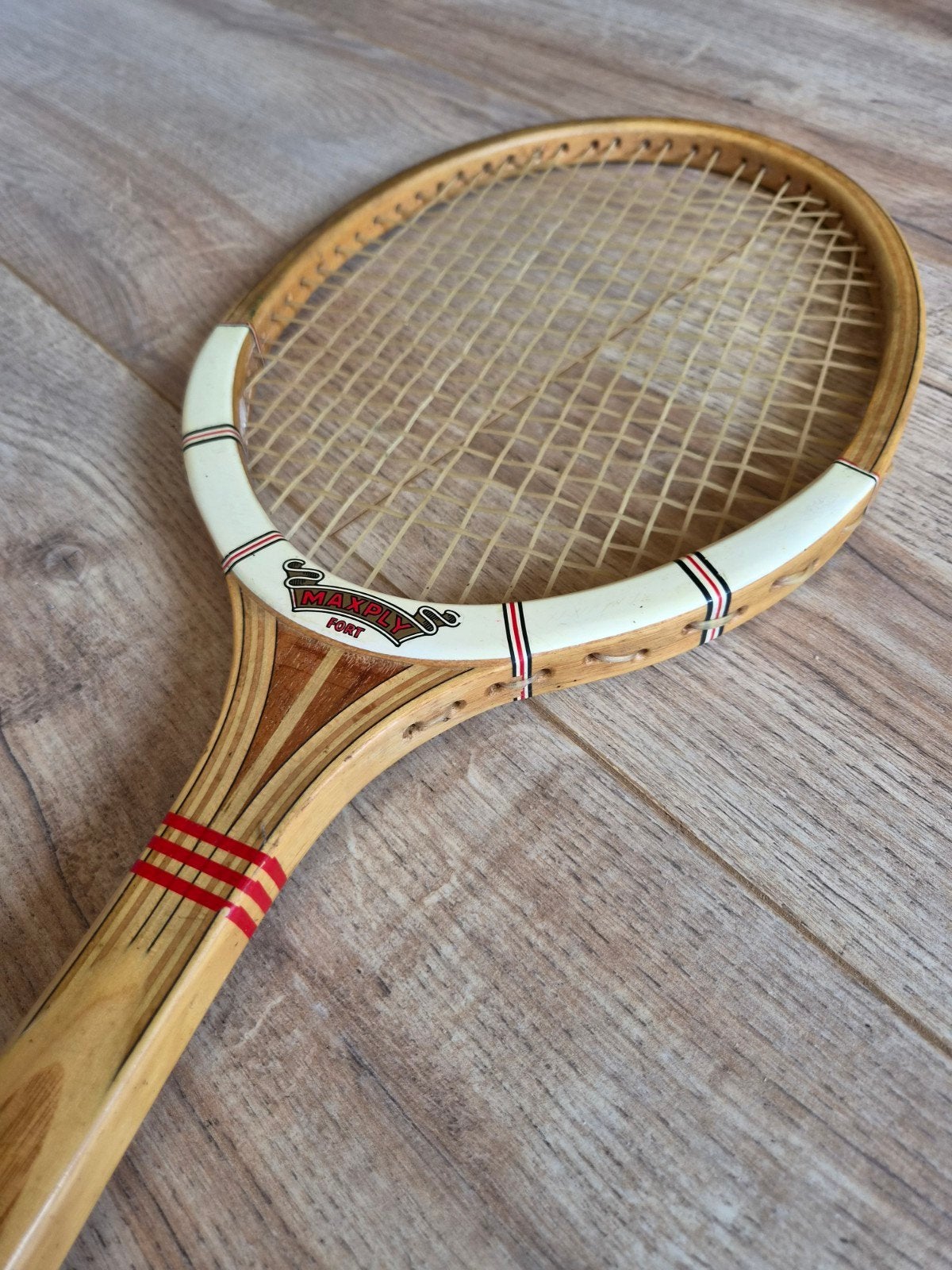Vintage Dunlop Maxply Fort Tennisracket - Houten Racket, Sport en Fitness, Gebruikt, L4, Ophalen of Verzenden, Racket