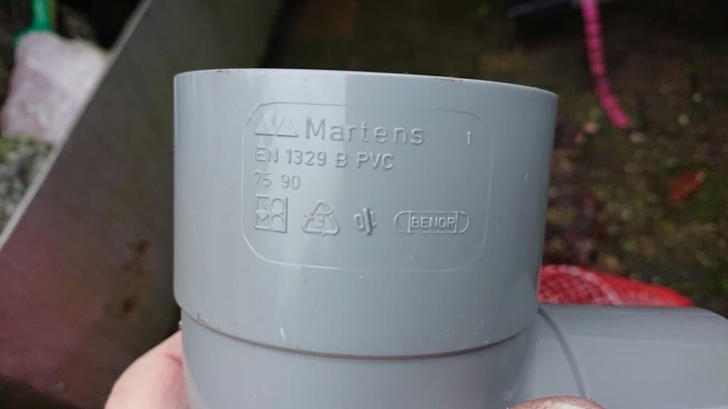 Nieuwe martens pvc bocht 75mm 90 graden, Ophalen, Bochten, Pvc, Nieuw