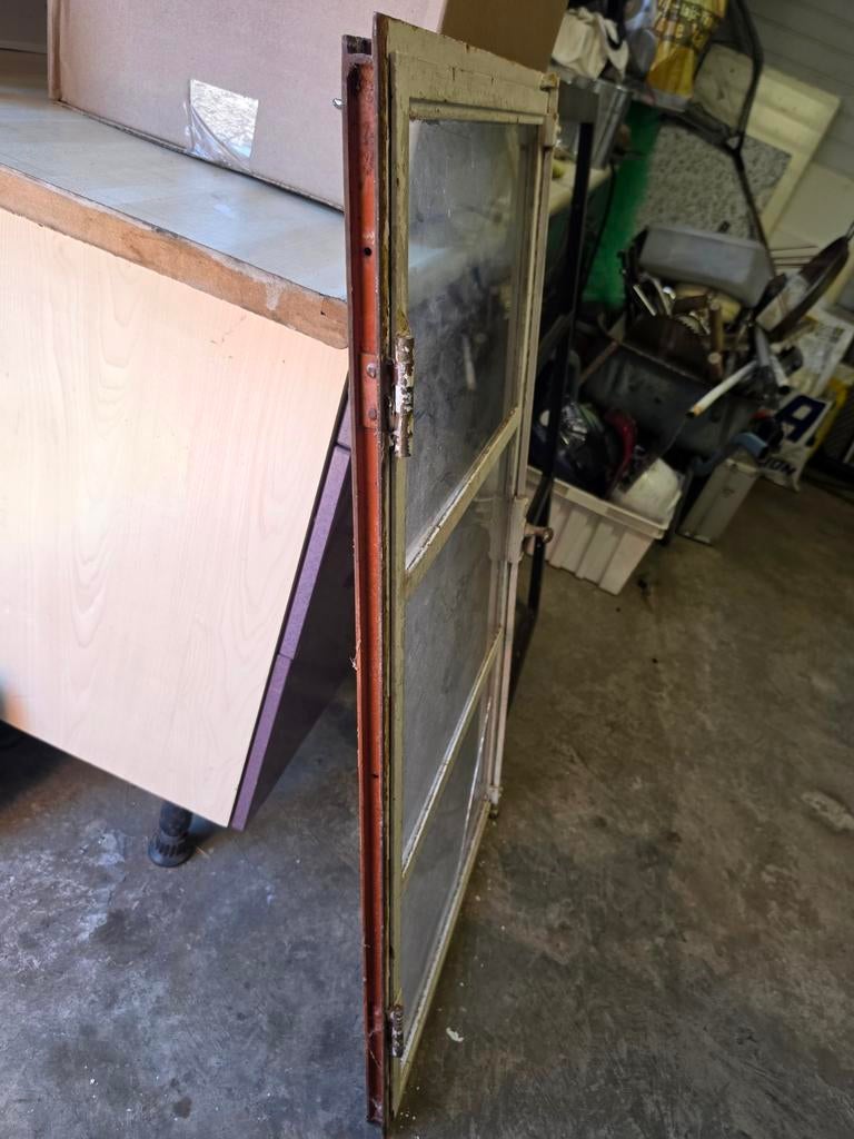 Ijzeren ramen 58,5 x 113 cm, Doe-het-zelf en Verbouw, Glas en Ramen, Ophalen, Gebruikt, Minder dan 80 cm, Gevelraam of Ruit