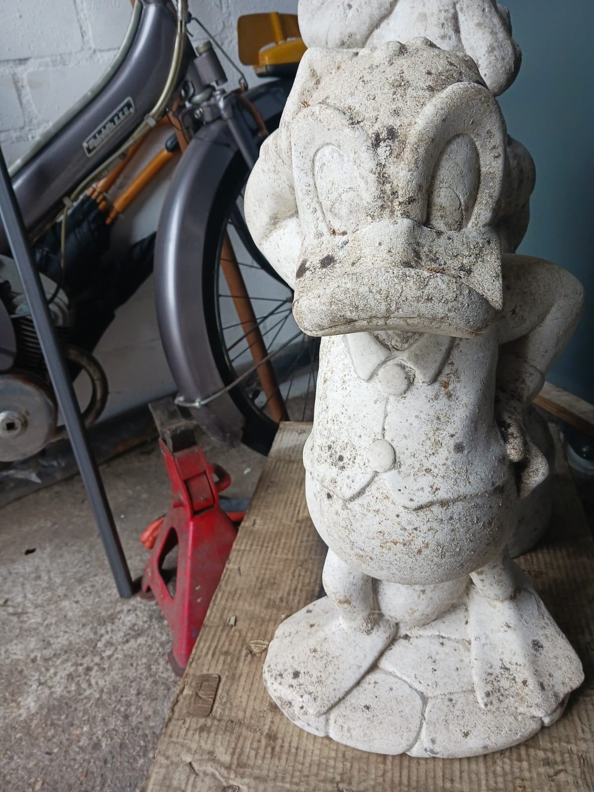 Beeld beton eend, Tuin en Terras, Ophalen, Gebruikt, Beton, Dierenbeeld