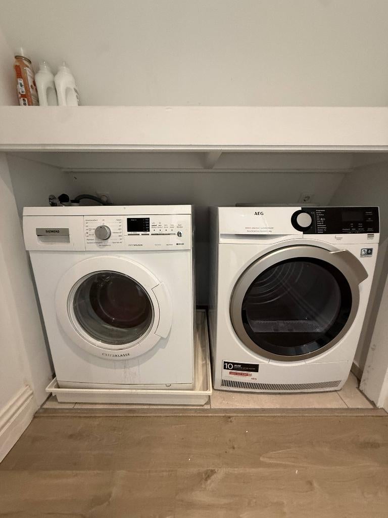 Siemens wasmachine + AEG droger COMBO, Gebruikt, Ophalen of Verzenden, 85 tot 90 cm, 1200 tot 1600 toeren